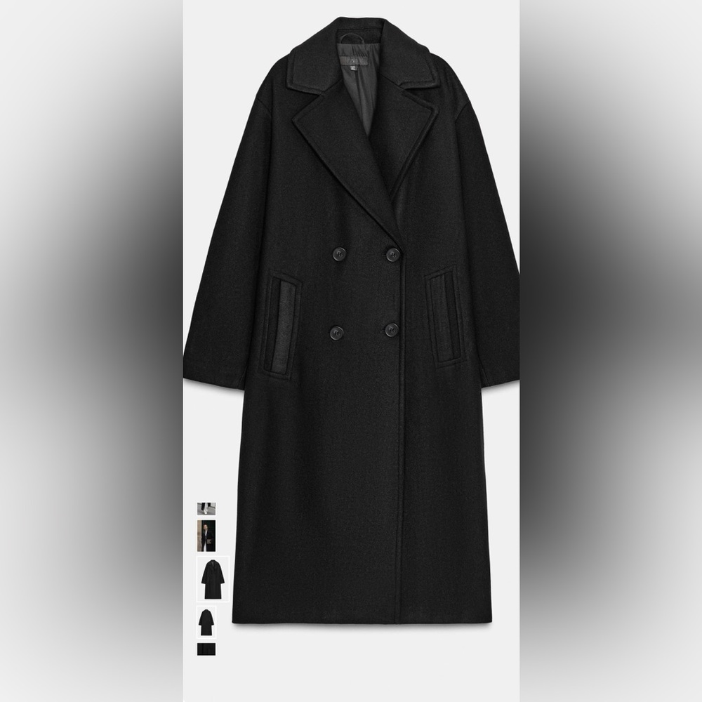 Zara Soft Black Oversized Coat